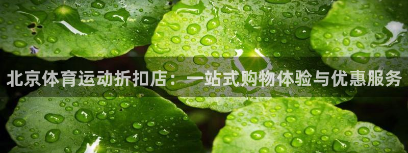 k1体育十年品牌值得信赖：北京体育运动折扣店：一站式购物体验与优惠服务